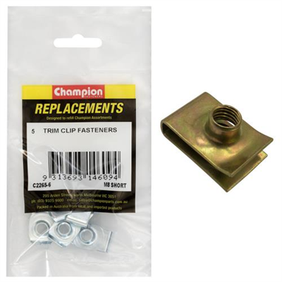 Champion Captive Nut -M8 Short -5pk