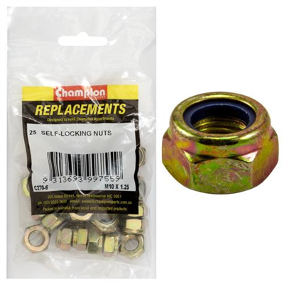 Champion M10 x 1.25 Self Locking Nut (Jis Fine) -25pk