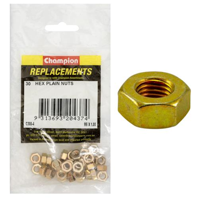 Champion M6 x 1.00 Plain Hex Nut -30pk