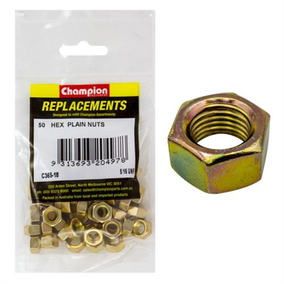 Champion 5/16in UNF Hexagon Nut -50pk
