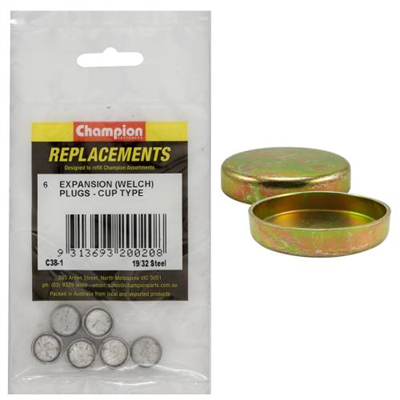 Champion 5/8in Steel Welsh Plug - 10pk**