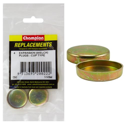 Champion 1-1/4in Steel Expansion (Frost) Plug-Cup Type-4pk**
