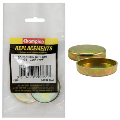 Champion 1-61/64in Steel Expansion (Frost) Plug-CupType-2pk*