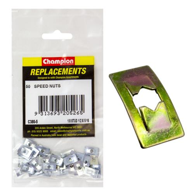 Champion 3mm Push-On Speed Nut -50pk