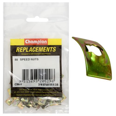 5mm Push-On Speed Nut - 50 Pack