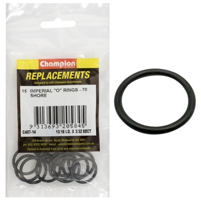 Champion 13/16in (I.D.) x 3/32in Imperial O-Ring -15pk