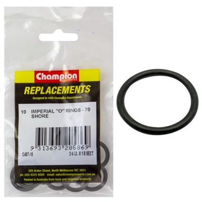 Champion 3/4in (I.D.) x 1/8in Imperial O-Ring -10pk