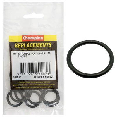 Champion 13/16in (I.D.) x 1/8in Imperial O-Ring -10pk