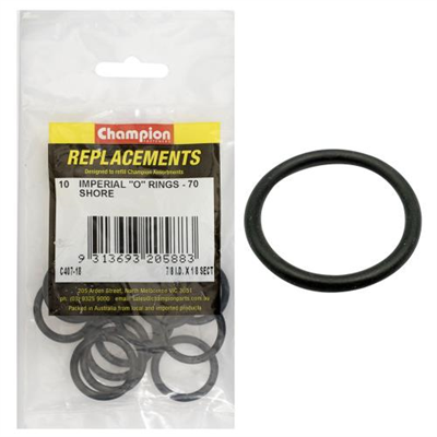 Champion 7/8in (I.D.) x 1/8in Imperial O-Ring -10pk