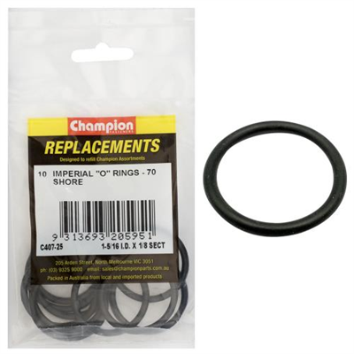 Champion 1-5/16in (I.D.) x 1/8in Imperial O-Ring -10pk