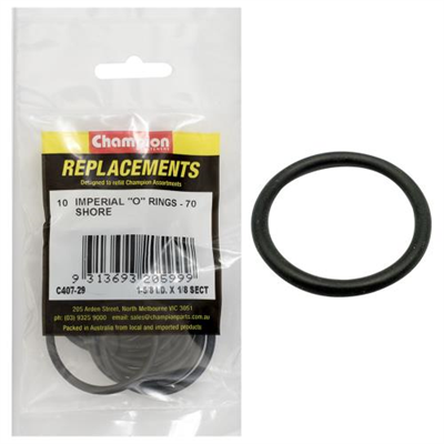 Champion 1-5/8in (I.D.) x 1/8in Imperial O-Ring -10pk