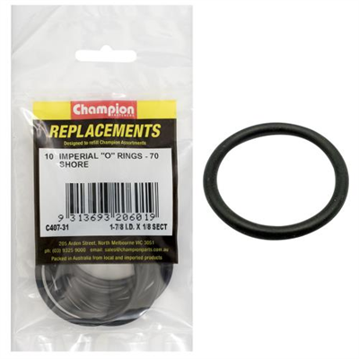 Champion 1-7/8in (I.D.) x 1/8in Imperial O-Ring -10pk
