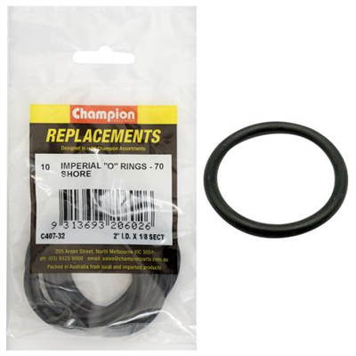 Champion 2in (I.D.) x 1/8in Imperial O-Ring -10pk