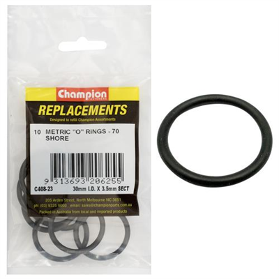 Champion 30mm (I.D.) x 3.5mm Metric O-Ring -10pk