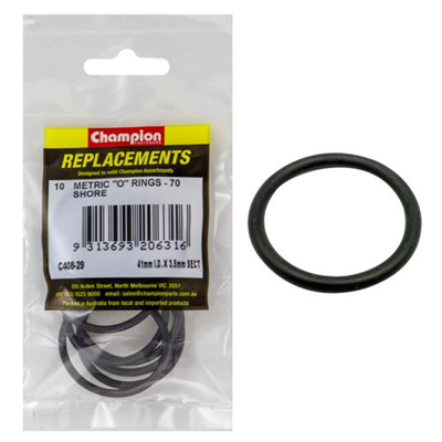 Champion 41mm (I.D.) x 3.5mm Metric O-Ring -10pk