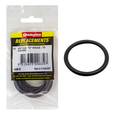 Champion 50mm (I.D.) x 3.5mm Metric O-Ring -10pk