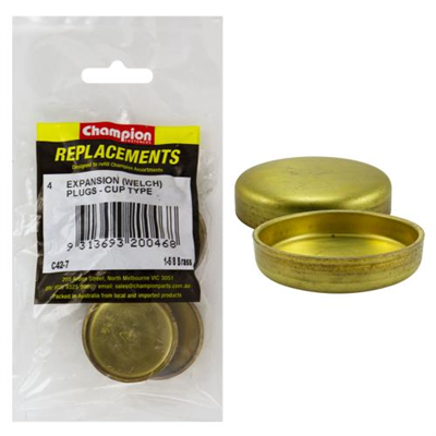 Champion 1-5/8in Brass Expansion (Frost) Plug-Cup Type-4pk**