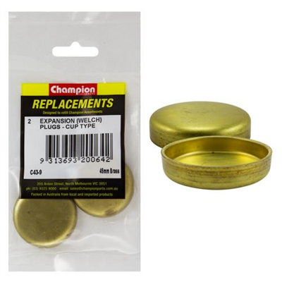 Champion 45mm Brass Expansion (Frost) Plug -Cup Type -2pk**
