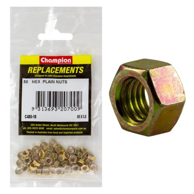 Champion M5 x 0.8 Hex Nut -50pk