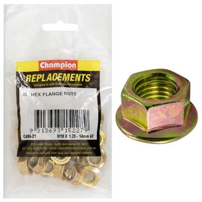 Champion M10 x 1.25 Nut (14mm AF) -25pk