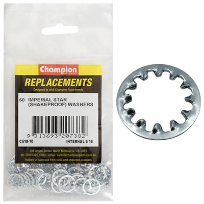 Champion 5/16in internal Star Washer -60pk