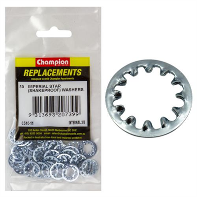 Champion 3/8in internal Star Washer -50pk