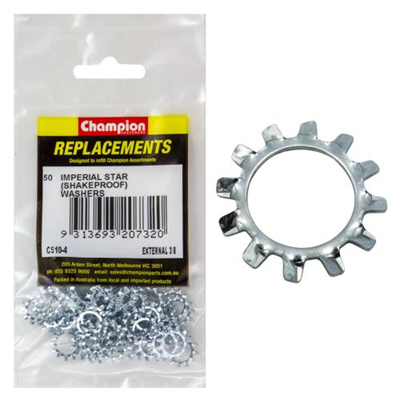 Champion 3/8in External Star Washer -50pk