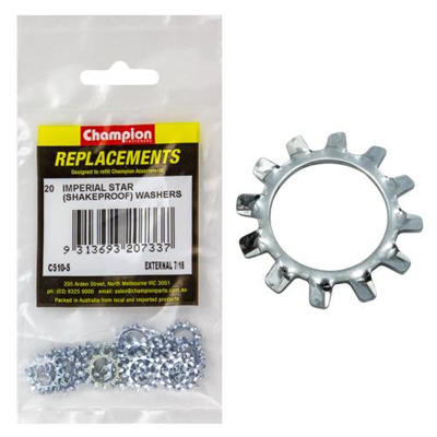 Champion 7/16in External Star Washer -20pk