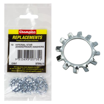 Champion 5/8in External Star Washer -10pk