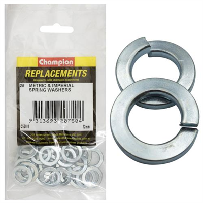 Champion 12mm Flat Section Spring Washer -25pk