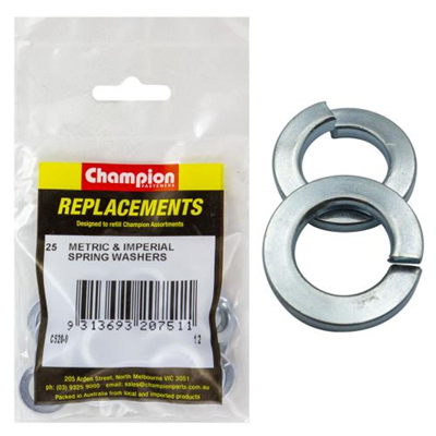 Champion 1/2in Flat Section Spring Washer -25pk