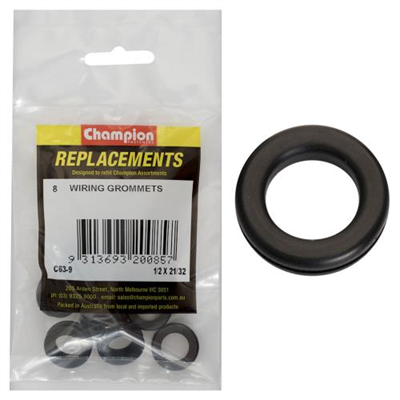 Champion 12 x 16 x 20mm Rubber Wiring Grommet-8pk