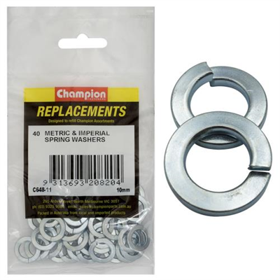 Champion 10mm Flat Section Spring Washer -40pk