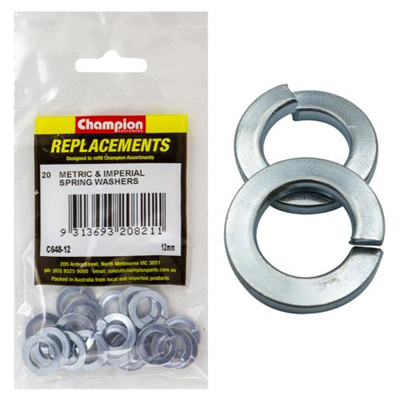 Champion 12mm Flat Section Spring Washer -20pk