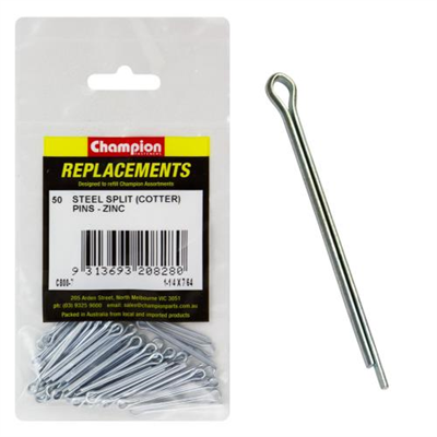 Champion 7/64in x 32mm Steel Split (Cotter) Pin -50pk