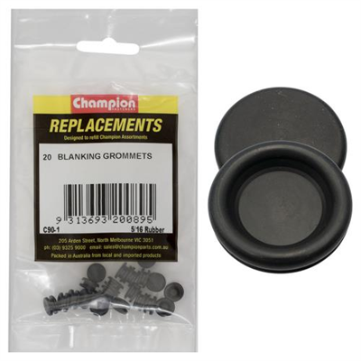 Champion 8mm Rubber Blanking Grommets -20pk