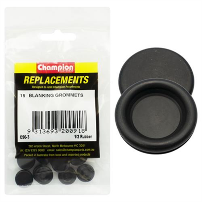 Champion 12mm Rubber Blanking Grommets -15pk