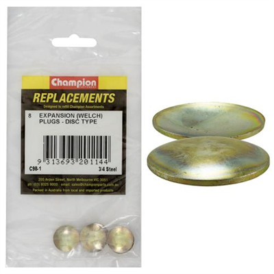 Champion 3/4 Brass Disc Plugs**