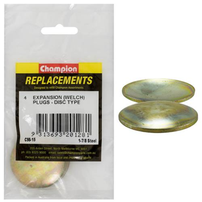 Champion 1-7/8in Expansion (Frost) Plug-Lens/Disc Type- 4pk*