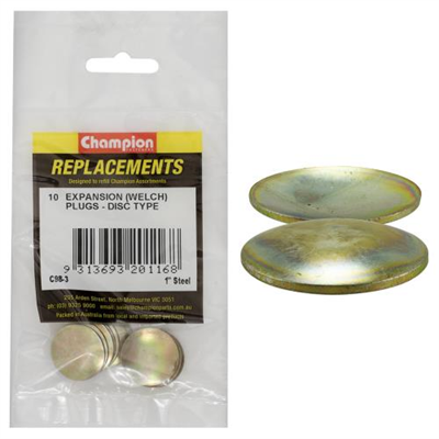 Champion 1in Steel Expansion (Frost) Plug-Lens/DiscType-10p*