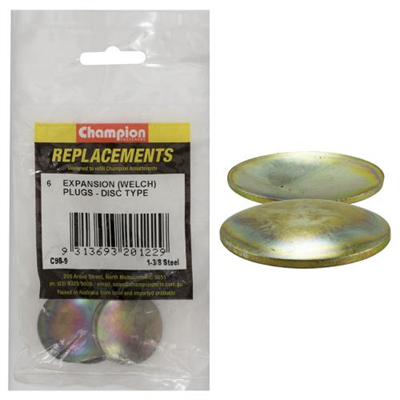 Champion 1-3/8in Expansion (Frost) Plug-Lens/Disc Type- 6pk*