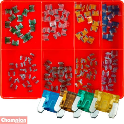 Champion 120pc Low Profile Blade Fuse Assortment - 3-30Amp