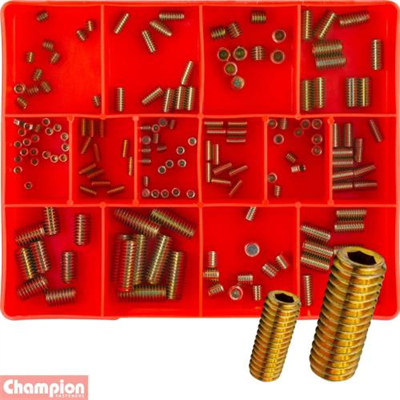 Champion 164pc Socket Grub Screw Assortment (mm GR8.8 & BSW)