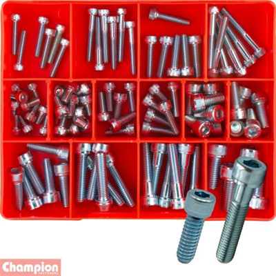Champion 90pc Metric Socket Head Cap Screw Assortment GR8.8