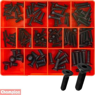 Champion 124pc Metric CSK Socket Head Cap Screw Assortment
