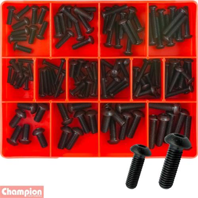 Champion 124pc Button Head Cap Screw Assortment
