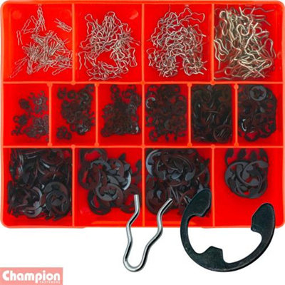 Champion 740pc E-Clip+Retainer Clip Assortment