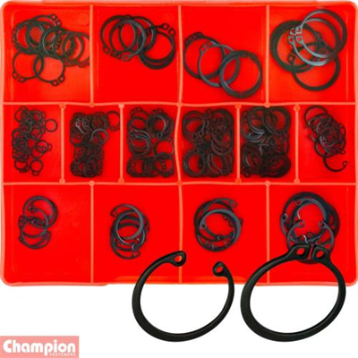 Champion 155pc Internal/External Circlip Assortment-Imperial