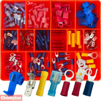 Champion 136pc Crimp Type Insul Wiring Terminal Assortment