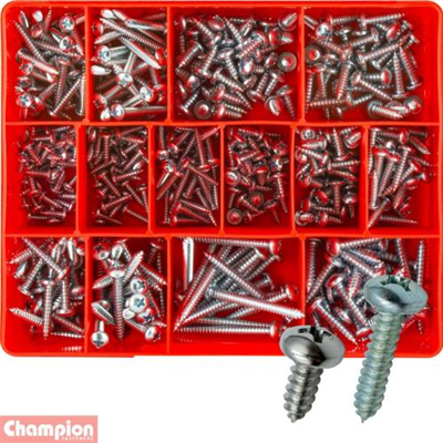 Champion 415pc Self Tapping Screw Assortment-Pan HD Phillips